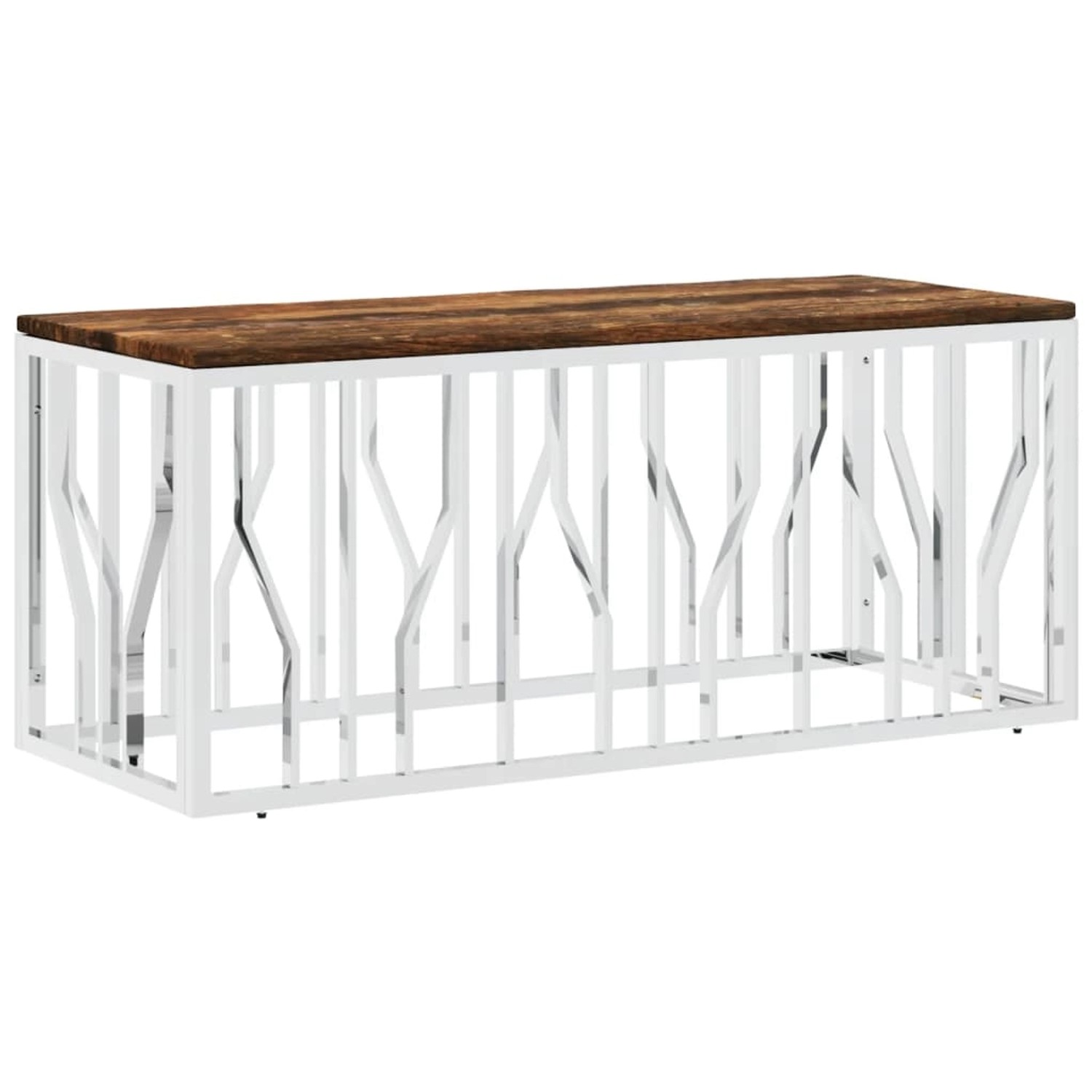 vidaXL Couchtisch Edelstahl und Massives Altholz vidaXL Couchtisch Edelstahl und Massives Altholz von VIDAXL