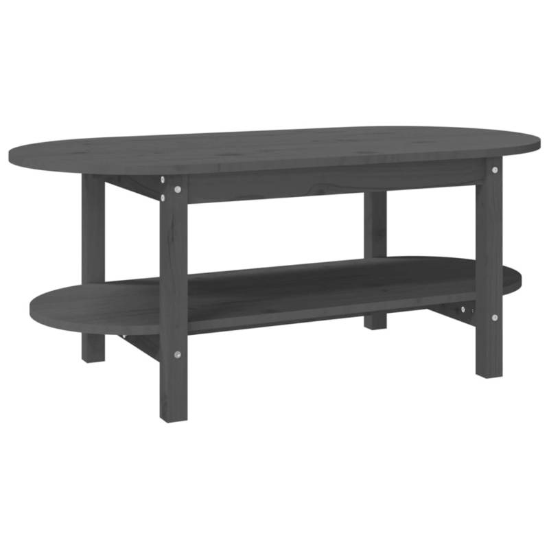 vidaXL Couchtisch Grau 110x55x45 cm Massivholz Kiefer Modell 4 von VIDAXL