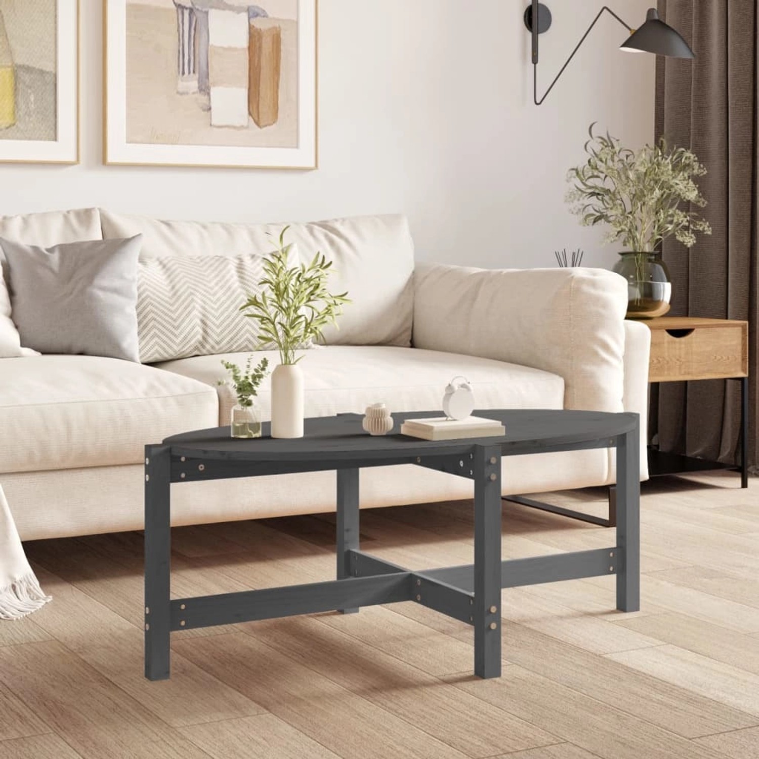 vidaXL Couchtisch Grau 118x63x45 cm Massivholz Kiefer vidaXL Couchtisch Grau 118x63x45 cm Massivholz Kiefer von VIDAXL