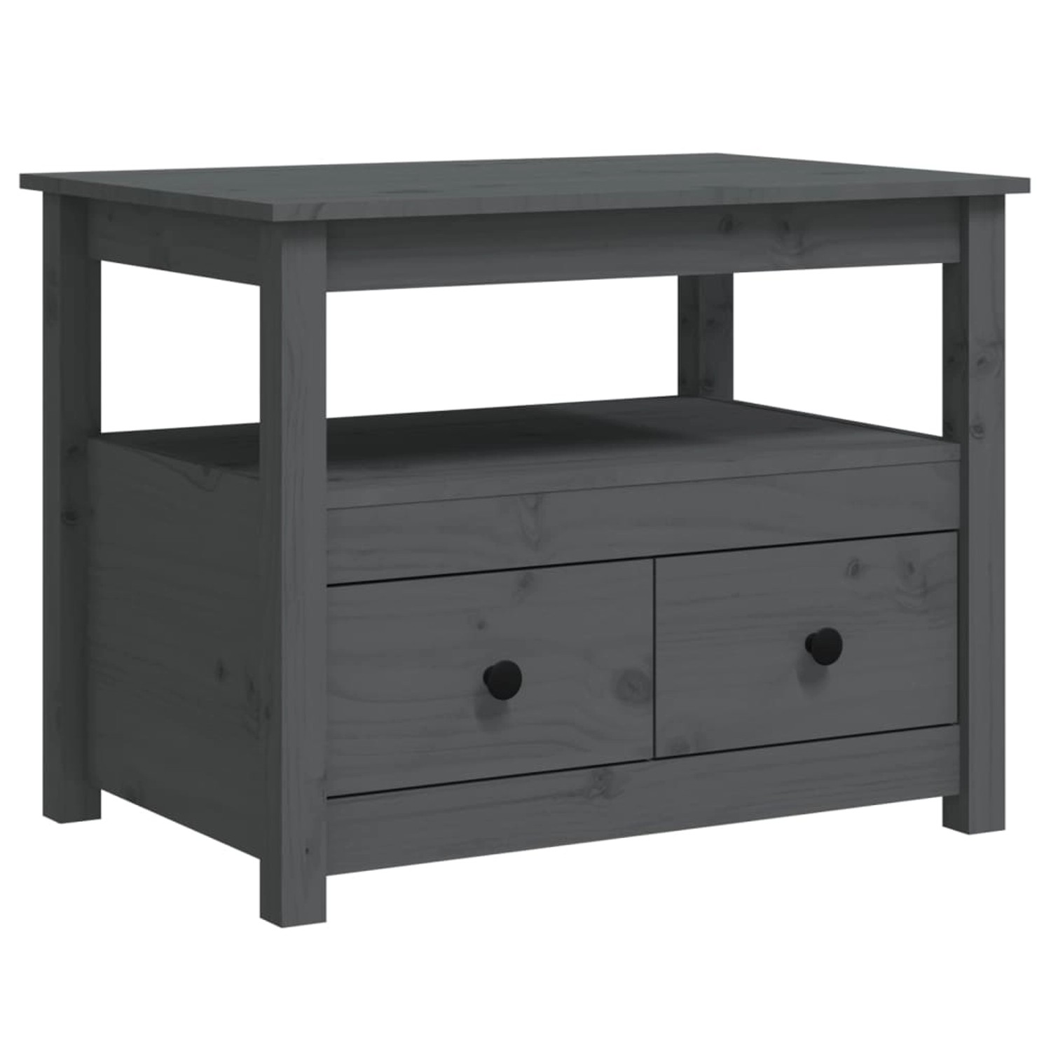 vidaXL Couchtisch Grau 71x49x55 cm Massivholz Kiefer vidaXL Couchtisch Grau 71x49x55 cm Massivholz Kiefer von VIDAXL
