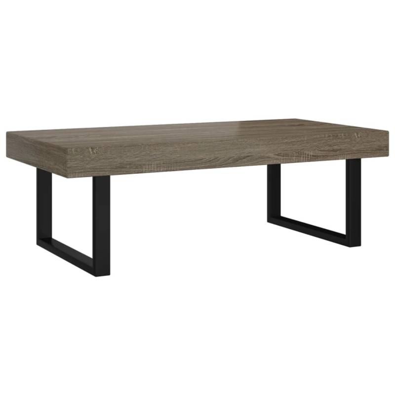 vidaXL Couchtisch Grau und Schwarz 120x60x40 cm MDF und Eisen von VIDAXL