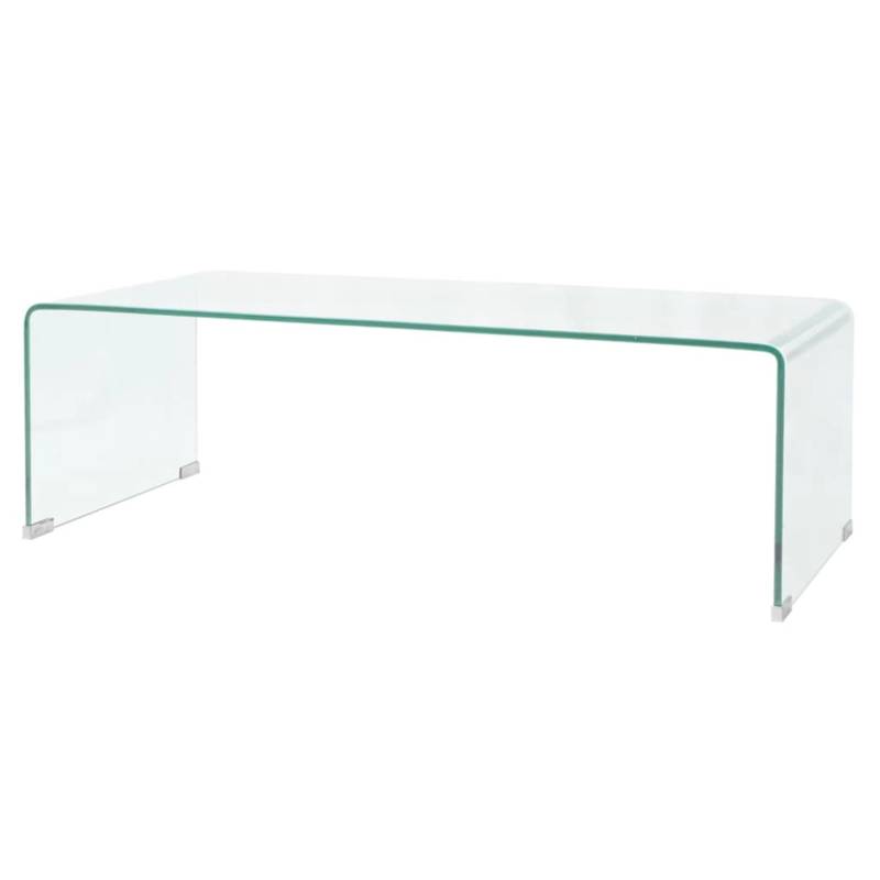 vidaXL Couchtisch Hartglas 98x45x30 cm Transparent 244189 von VIDAXL