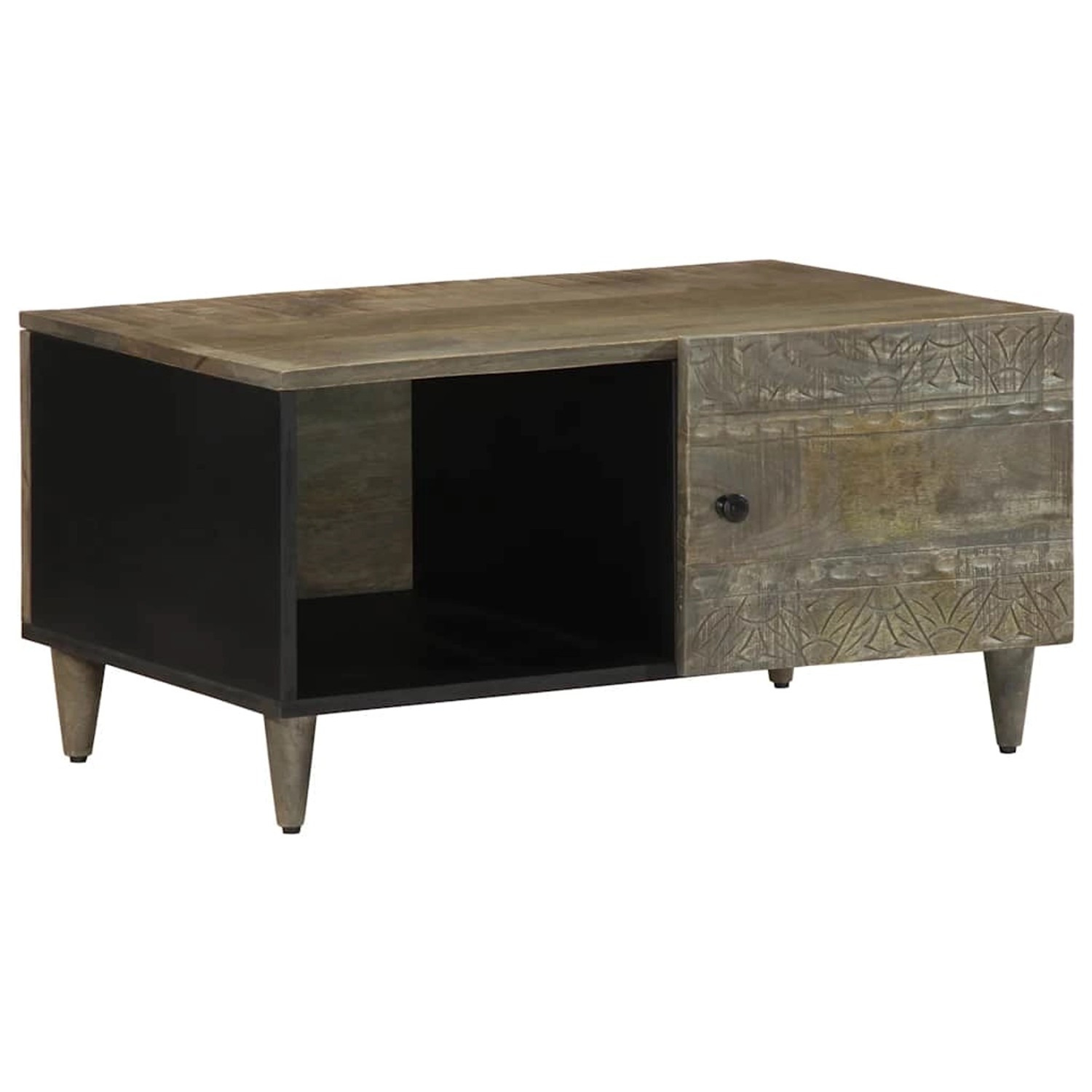 vidaXL Couchtisch Hellgrau 80x50x40 cm Massivholz Mango 4017796 vidaXL Couchtisch Hellgrau 80x50x40 cm Massivholz Mango 4017796 von VIDAXL