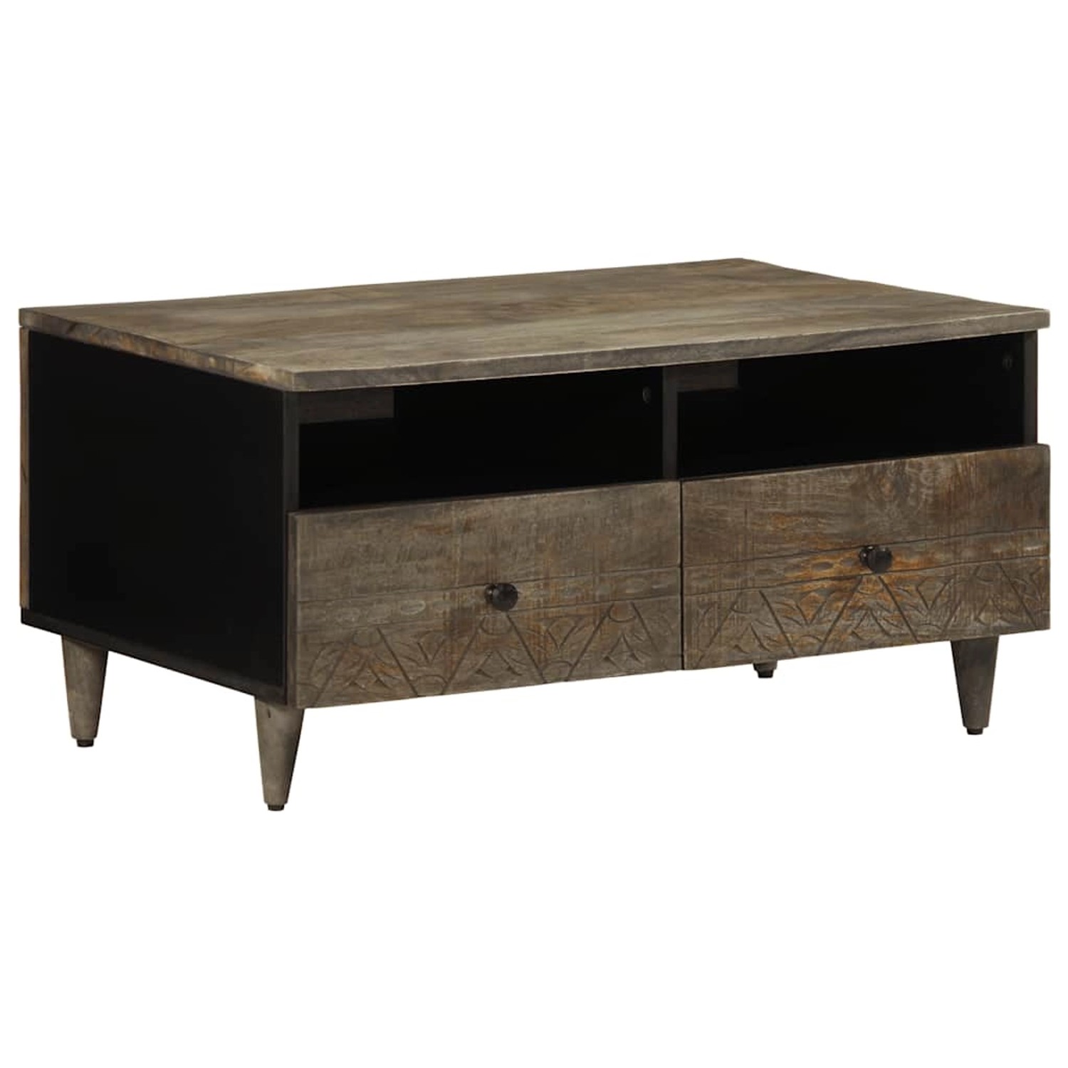 vidaXL Couchtisch Hellgrau 80x54x40 cm Massivholz Mango 4017805 vidaXL Couchtisch Hellgrau 80x54x40 cm Massivholz Mango 4017805 von VIDAXL