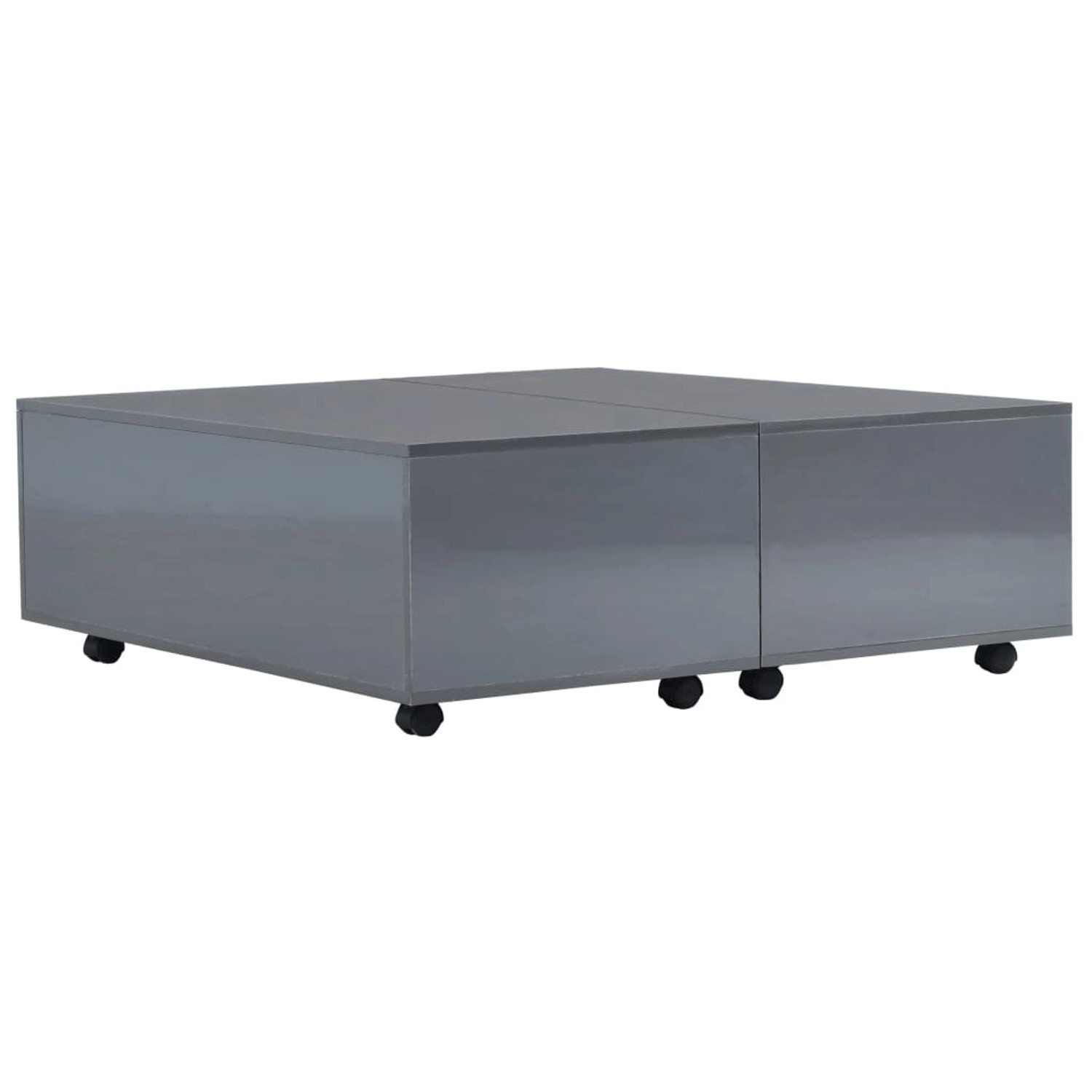 vidaXL Couchtisch Hochglanz-Grau 100x100x35 cm vidaXL Couchtisch Hochglanz-Grau 100x100x35 cm von VIDAXL
