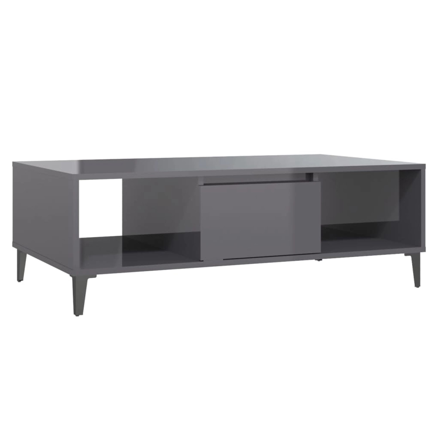 vidaXL Couchtisch Hochglanz-Grau 103,5x60x35 cm Holzwerkstoff vidaXL Couchtisch Hochglanz-Grau 103,5x60x35 cm Holzwerkstoff von VIDAXL
