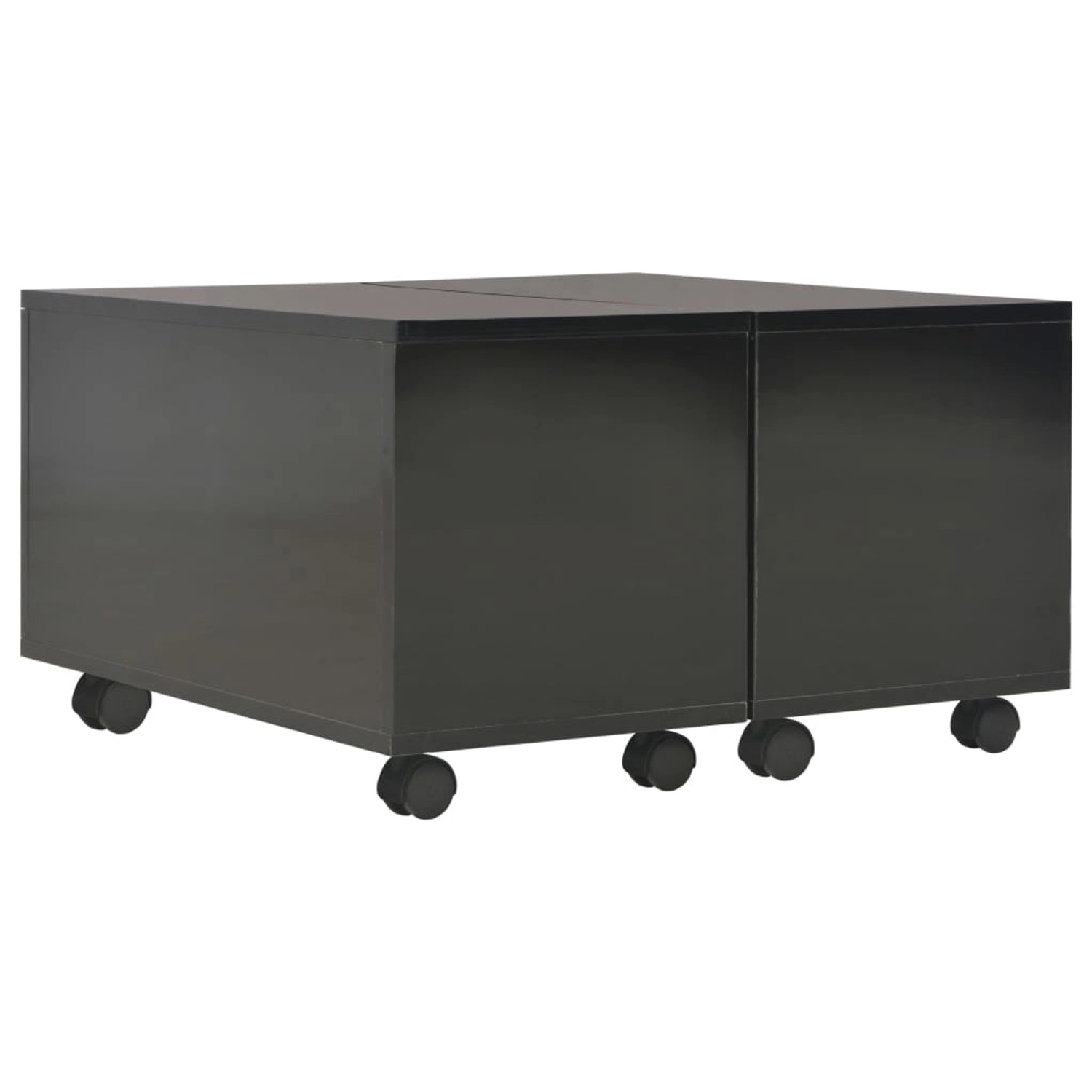 vidaXL Couchtisch Hochglanz-Schwarz 60x60x35 cm Holzwerkstoff von VIDAXL