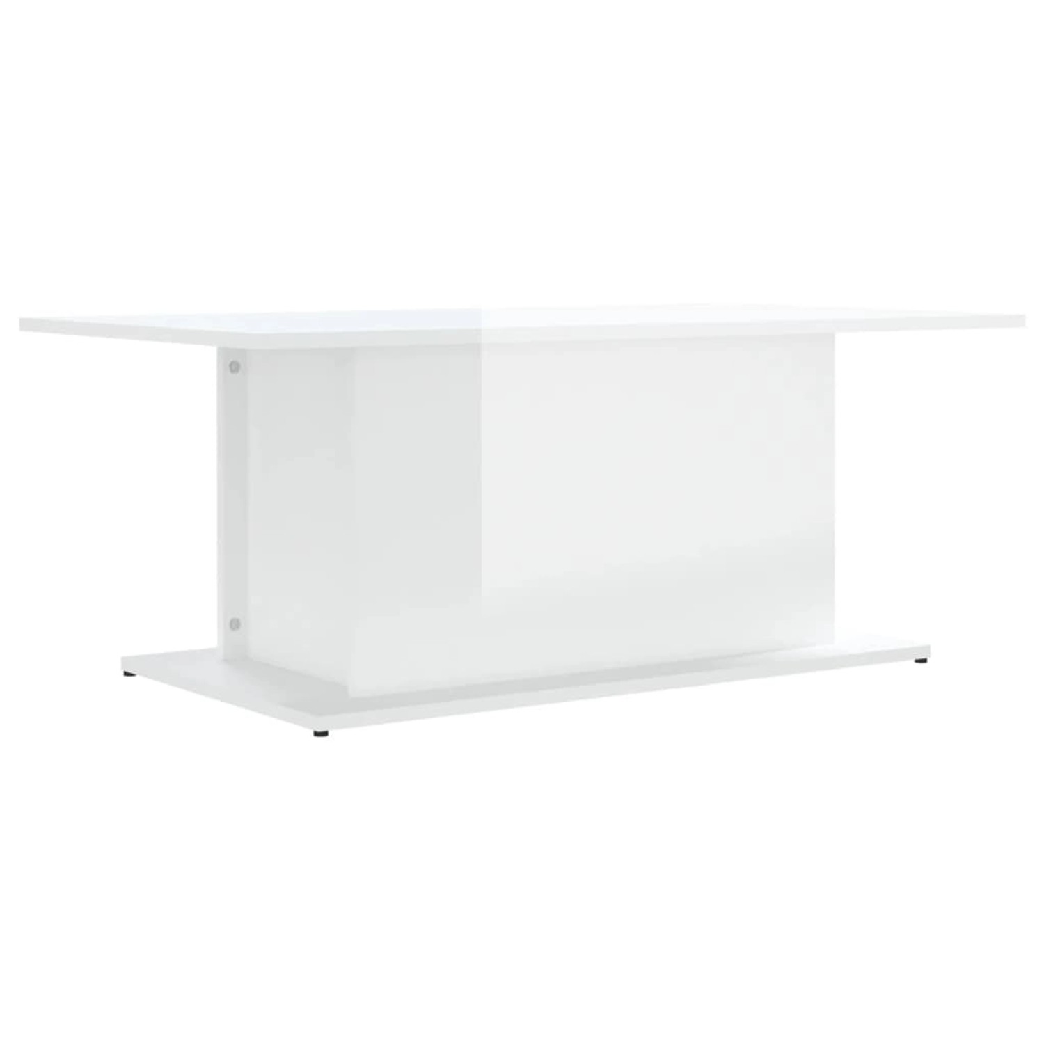 vidaXL Couchtisch Hochglanz-Weiß 102x55,5x40 cm Holzwerkstoff 810313 von VIDAXL