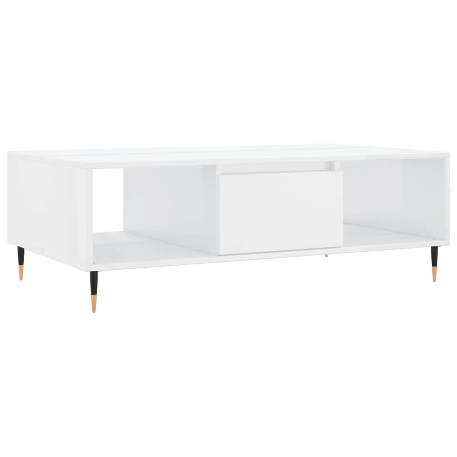 vidaXL Couchtisch Hochglanz-Weiß 104x60x35 cm Holzwerkstoff 827078 von VIDAXL