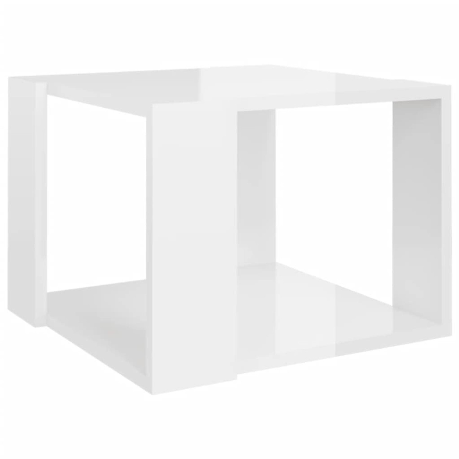 vidaXL Couchtisch Hochglanz-Weiß 40x40x30 cm Holzwerkstoff 806316 von VIDAXL