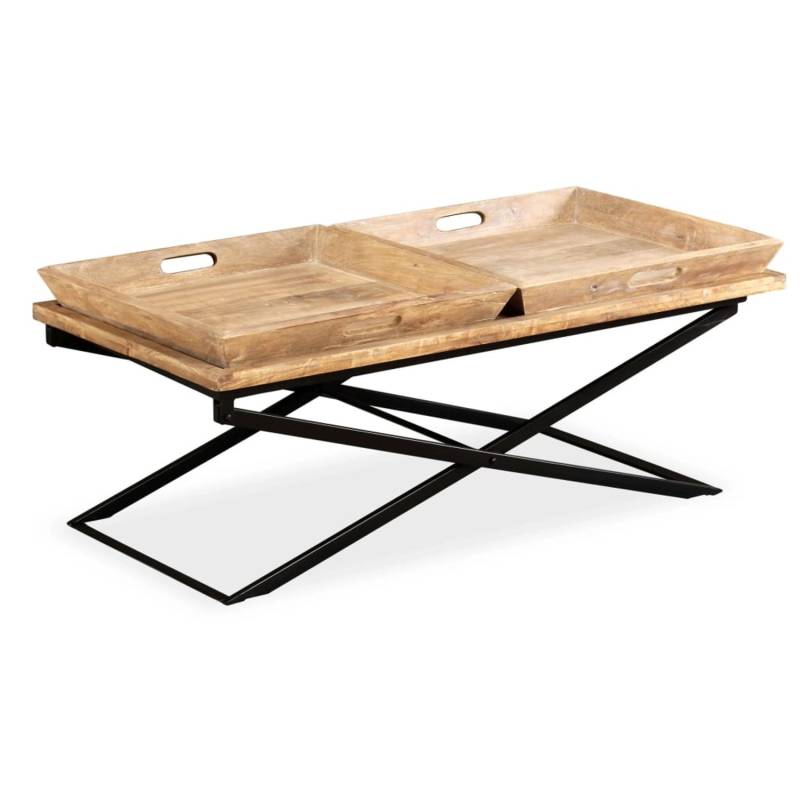 vidaXL Couchtisch Mangoholz Massiv 110 x 55 x 42 cm von VIDAXL