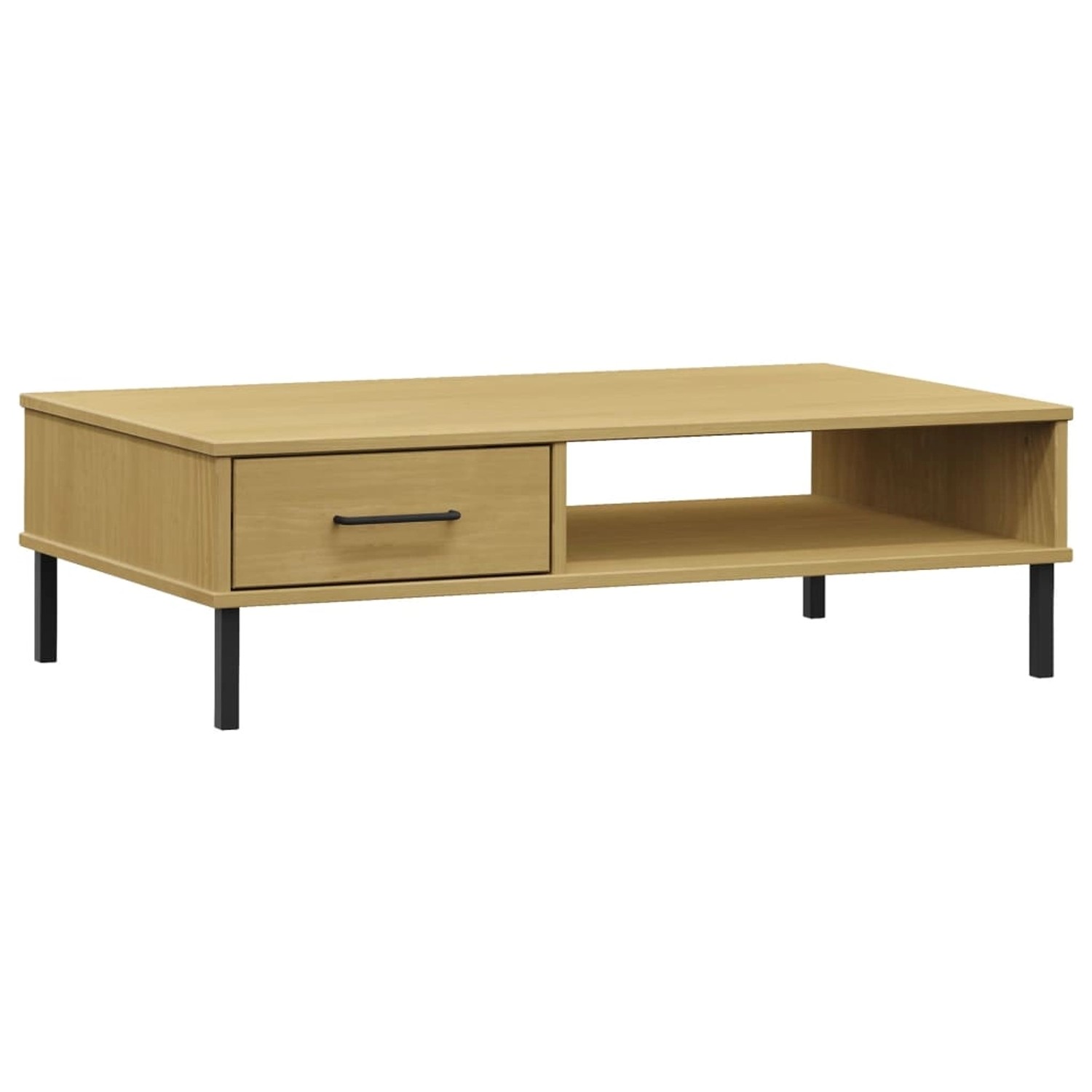 vidaXL Couchtisch OSLO mit Metallbeinen Braun Massivholz Kiefer vidaXL Couchtisch OSLO mit Metallbeinen Braun Massivholz Kiefer von VIDAXL