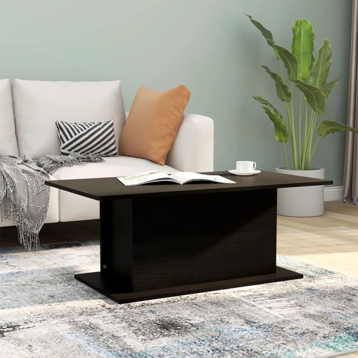 vidaXL Couchtisch Schwarz 102x55,5x40 cm Holzwerkstoff von VIDAXL