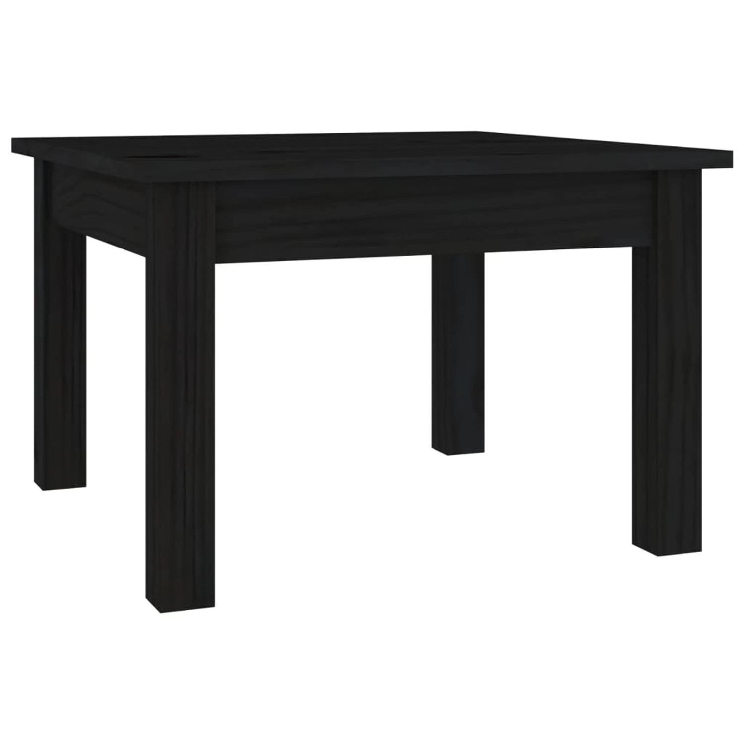 vidaXL Couchtisch Schwarz 45x45x30 cm Massivholz Kiefer von VIDAXL