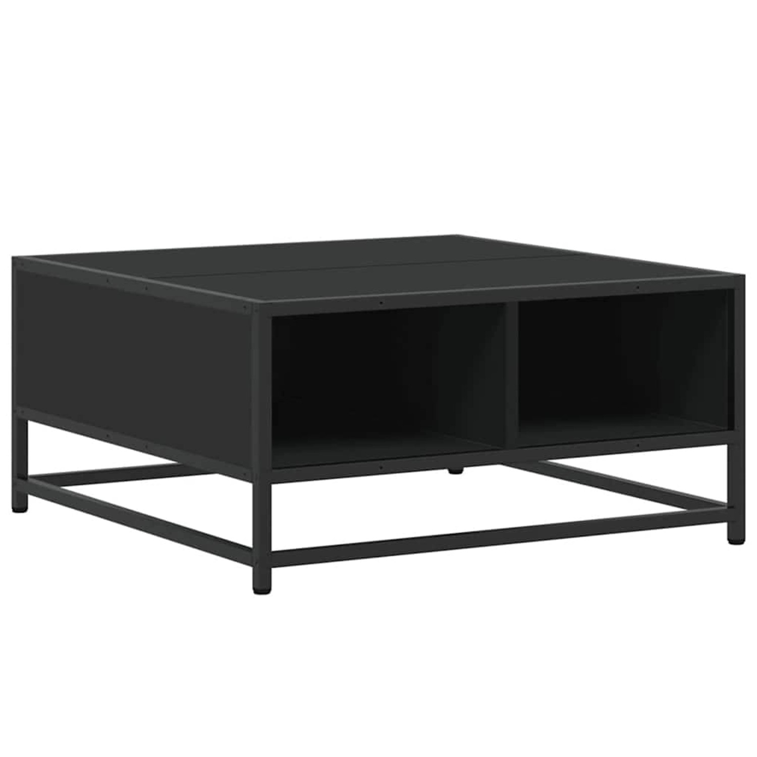 vidaXL Couchtisch Schwarz 60,5x60,5x30 cm Holzwerkstoff und Metall 848764 von VIDAXL