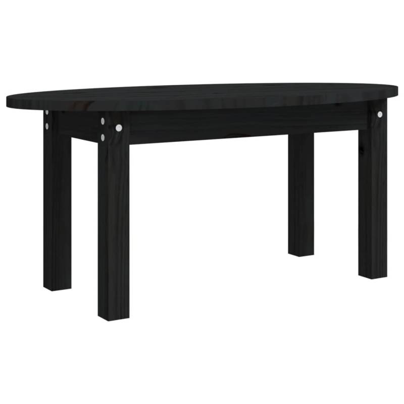 vidaXL Couchtisch Schwarz 80x40x35 cm Massivholz Kiefer von VIDAXL