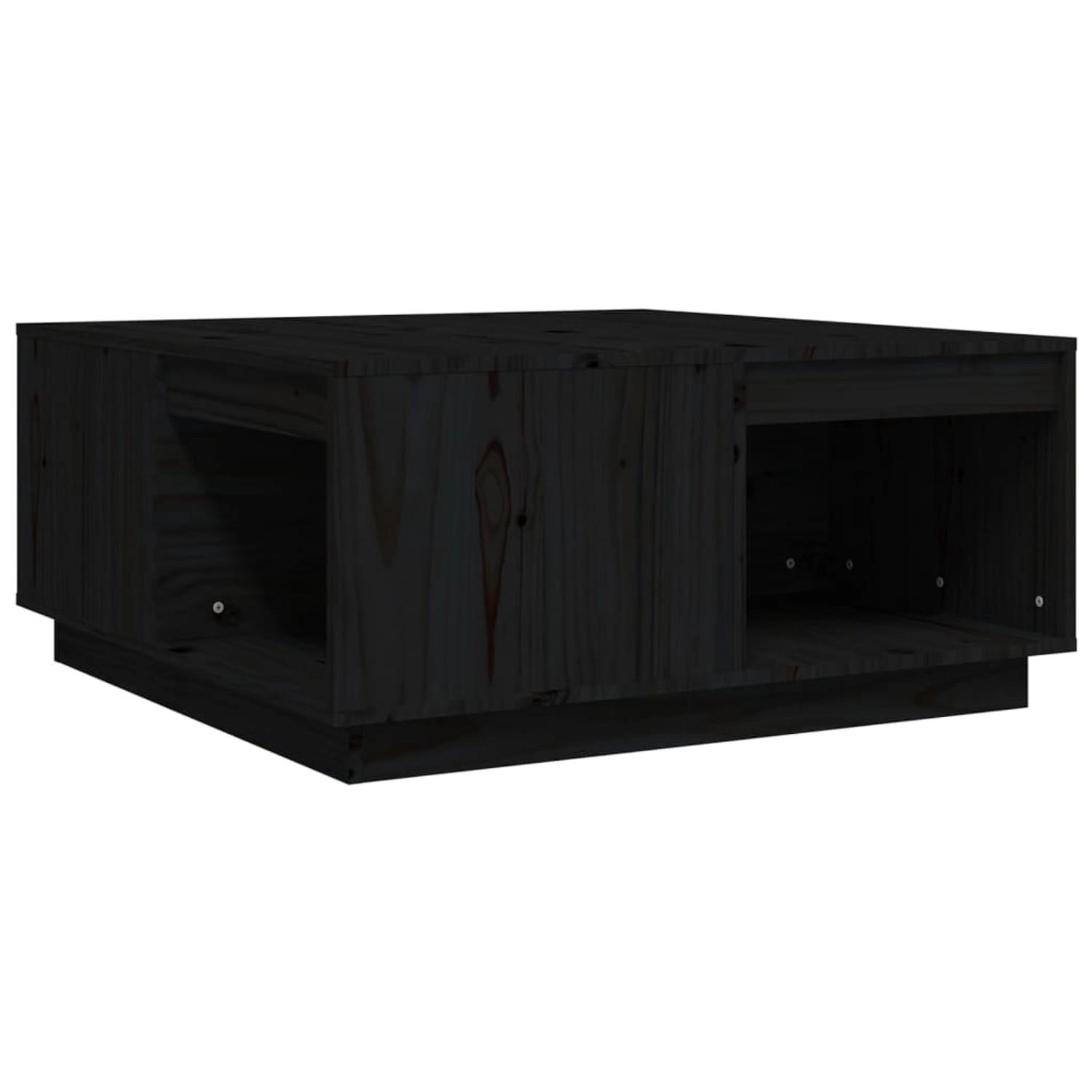 vidaXL Couchtisch Schwarz 80x81x36,5 cm Massivholz Kiefer vidaXL Couchtisch Schwarz 80x81x36,5 cm Massivholz Kiefer von VIDAXL