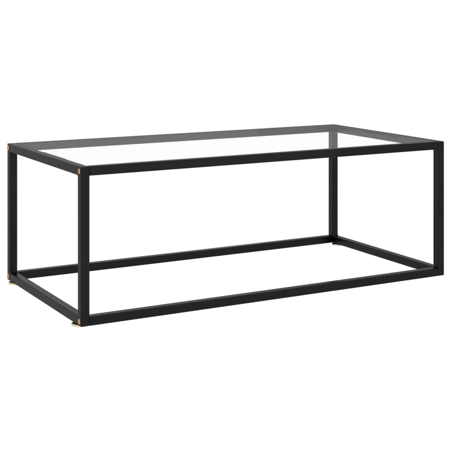 vidaXL Couchtisch Schwarz mit Hartglas 100x50x35 cm 322879 von VIDAXL
