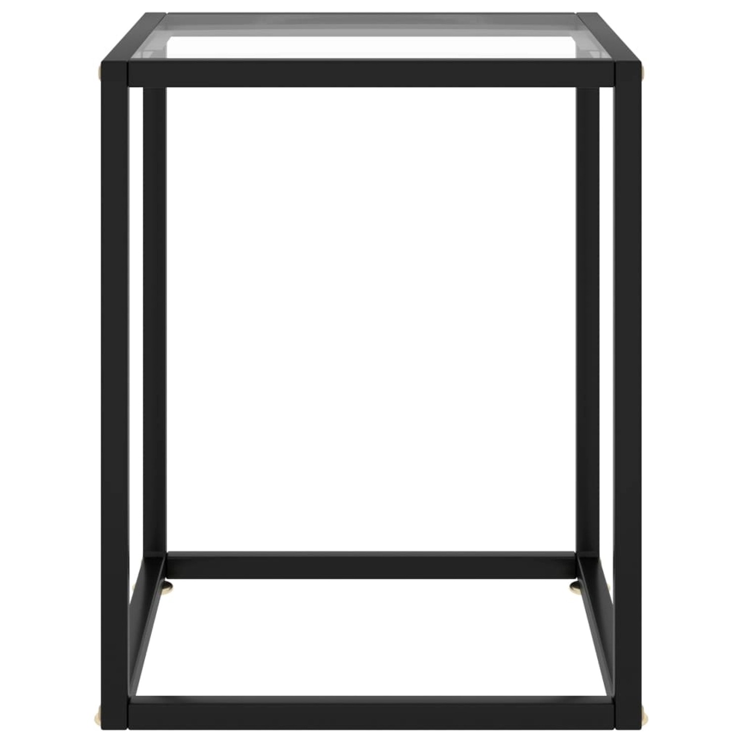 vidaXL Couchtisch Schwarz mit Hartglas 40x40x50 cm von VIDAXL