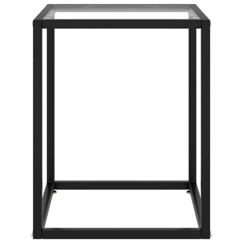 vidaXL Couchtisch Schwarz mit Hartglas 40x40x50 cm von VIDAXL