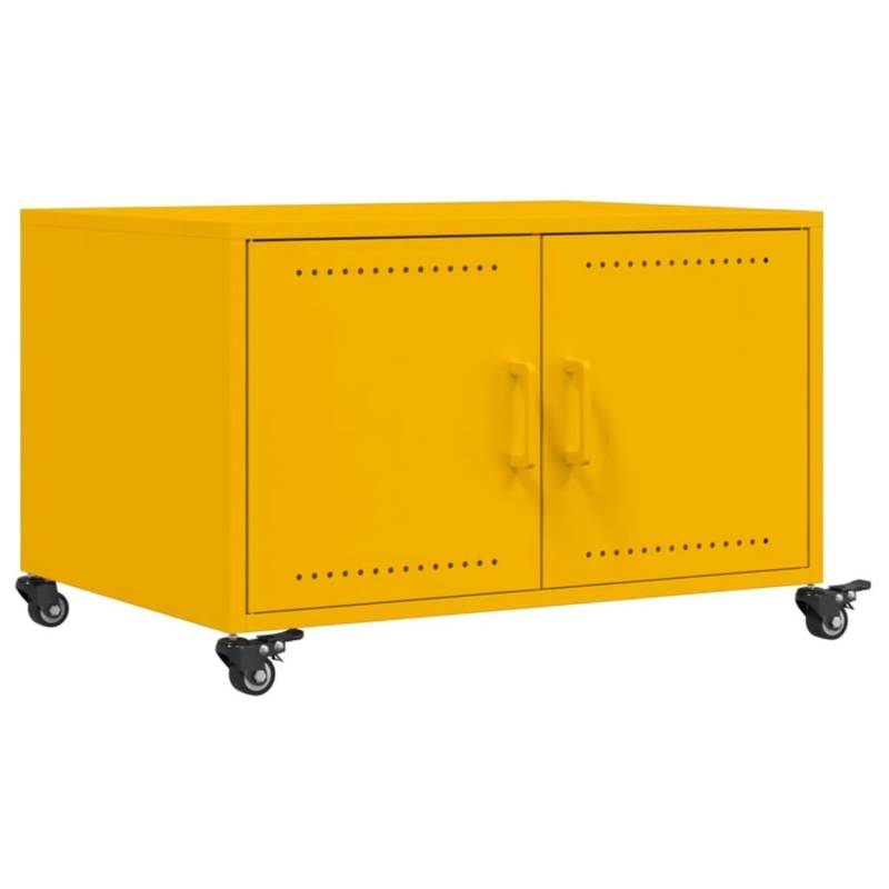vidaXL Couchtisch Senfgelb 68x50x43,5 cm Kaltgewalzter Stahl 846689 von VIDAXL