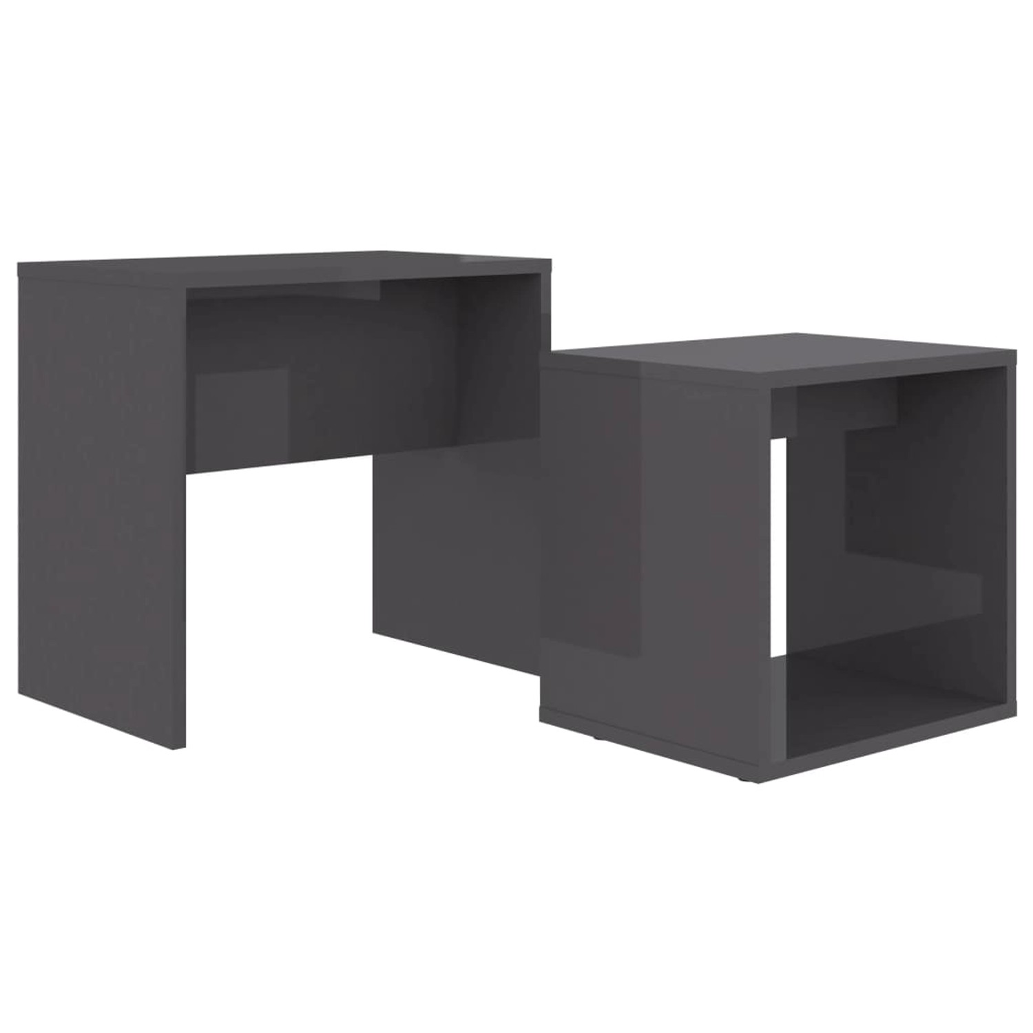 vidaXL Couchtisch-Set Hochglanz-Grau 48x30x45 cm Holzwerkstoff vidaXL Couchtisch-Set Hochglanz-Grau 48x30x45 cm Holzwerkstoff von VIDAXL