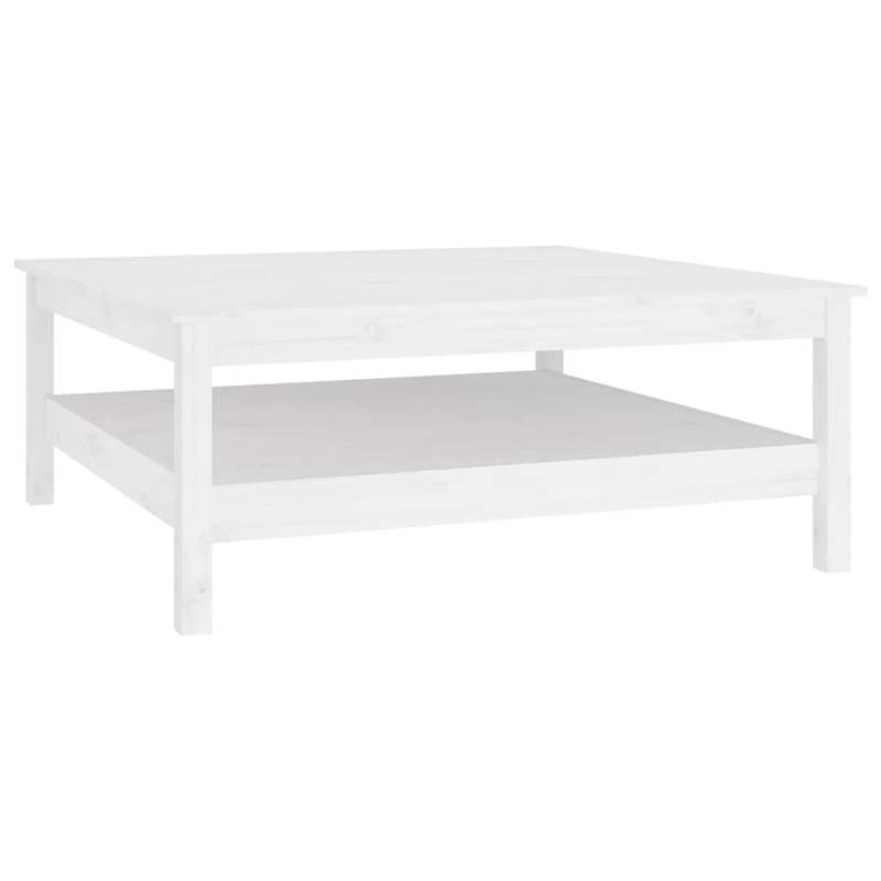 vidaXL Couchtisch Weiß 100x100x40 cm Massivholz Kiefer 814295 von VIDAXL