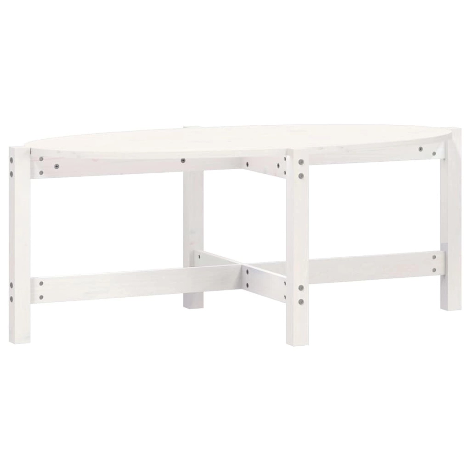 vidaXL Couchtisch Weiß 118x63x45 cm Massivholz Kiefer 822318 von VIDAXL