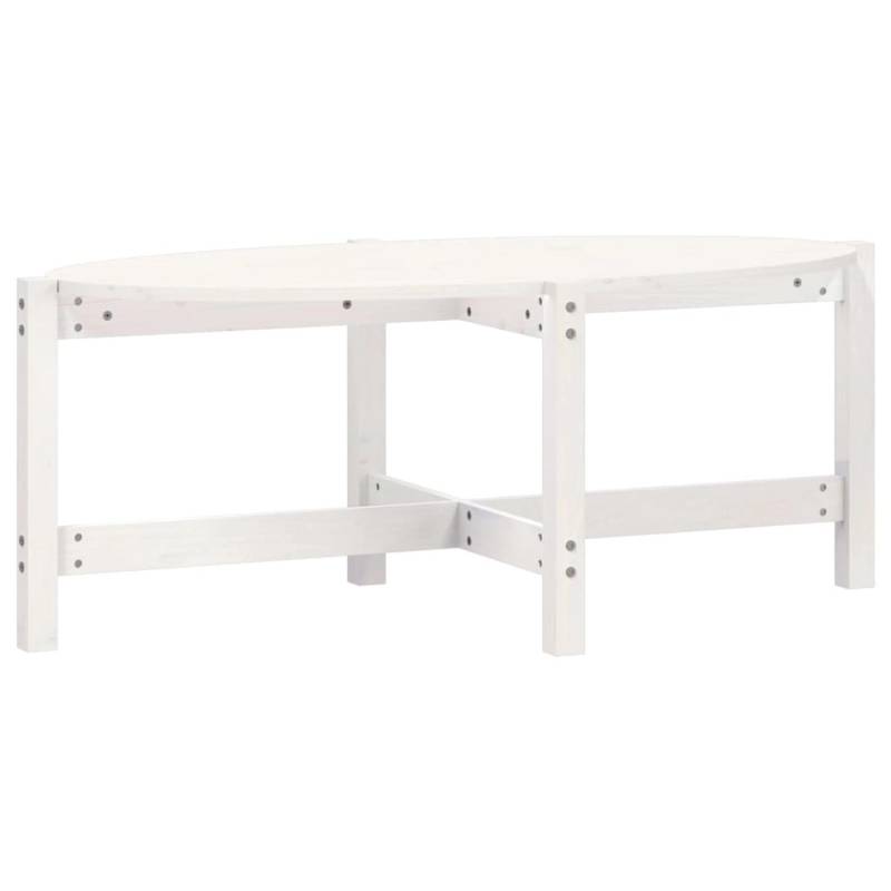 vidaXL Couchtisch Weiß 118x63x45 cm Massivholz Kiefer 822318 von VIDAXL
