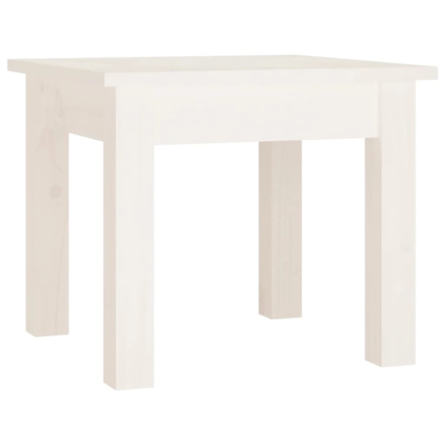 vidaXL Couchtisch Weiß 35x35x30 cm Massivholz Kiefer 814220 von VIDAXL
