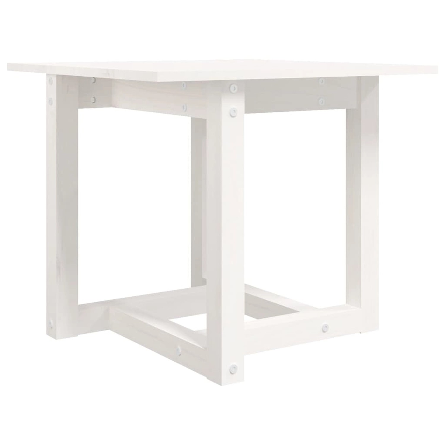 vidaXL Couchtisch Weiß 50x50x45 cm Massivholz Kiefer 822173 von VIDAXL
