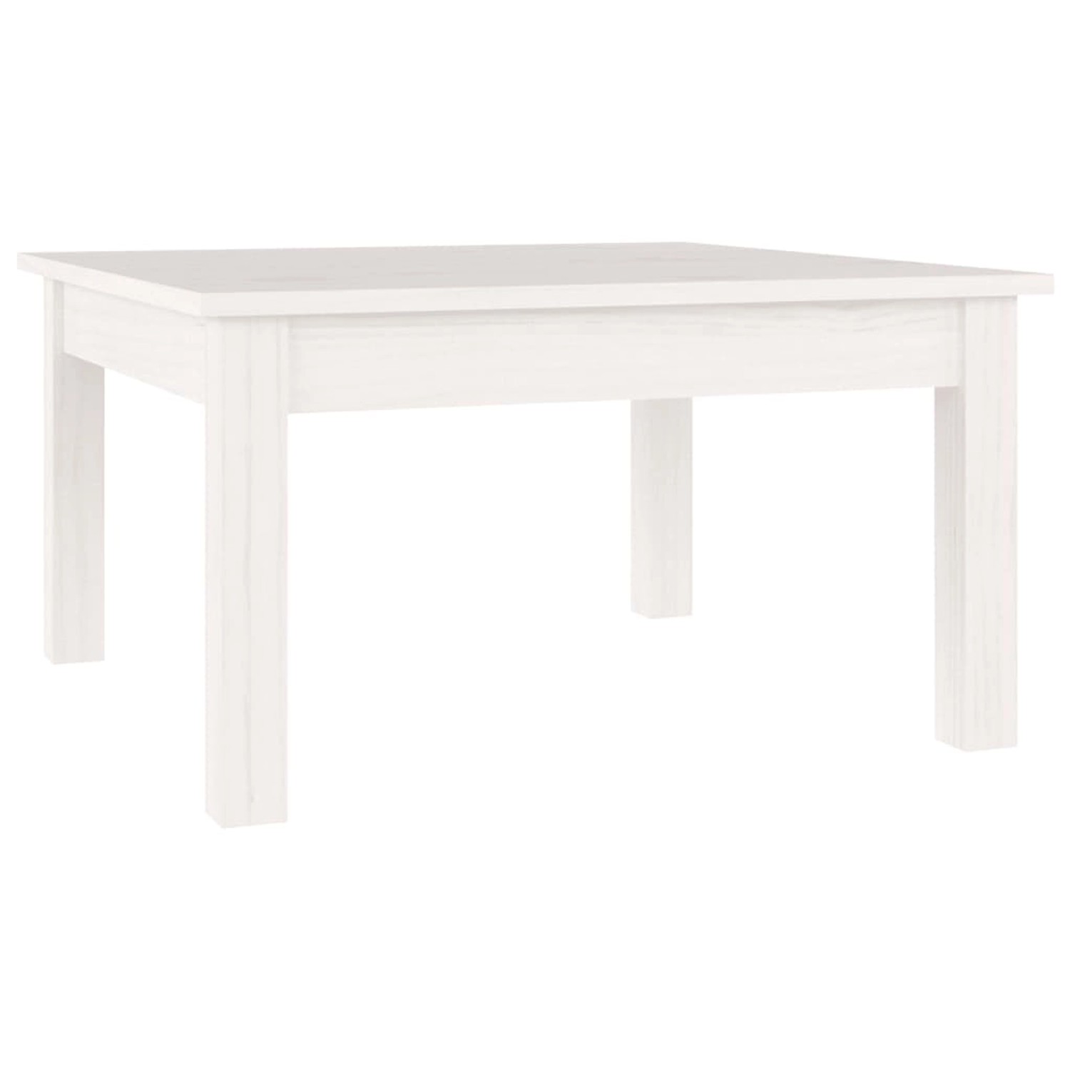 vidaXL Couchtisch Weiß 55x55x30 cm Massivholz Kiefer 814230 von VIDAXL