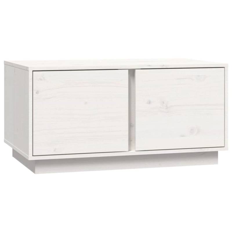 vidaXL Couchtisch Weiß 80x50x40 cm Massivholz Kiefer 814420 vidaXL Couchtisch Weiß 80x50x40 cm Massivholz Kiefer 814420 von VIDAXL