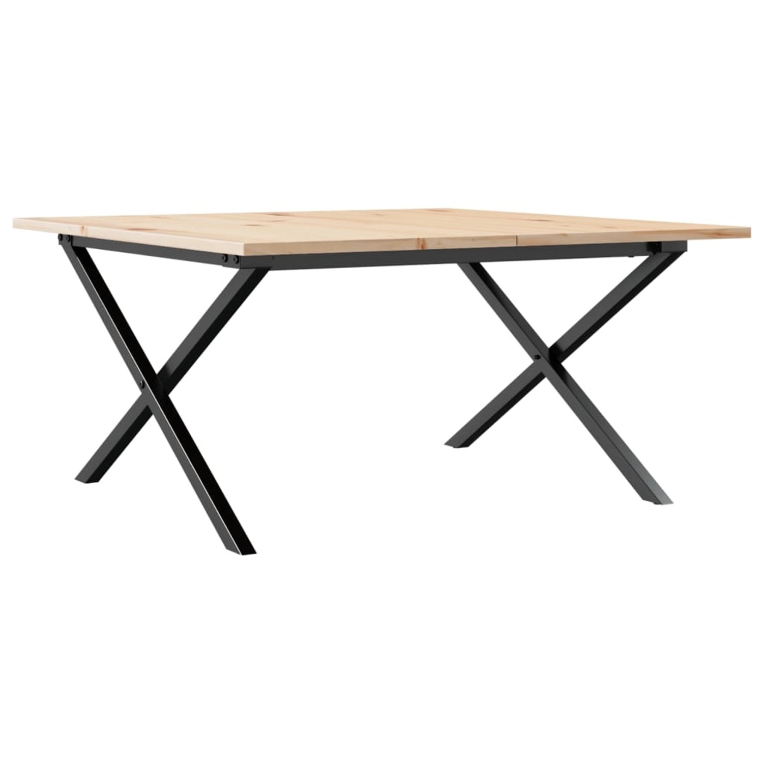 vidaXL Couchtisch X-Gestell 90x90x45cm Massivholz Kiefer und Gusseisen vidaXL Couchtisch X-Gestell 90x90x45cm Massivholz Kiefer und Gusseisen von VIDAXL