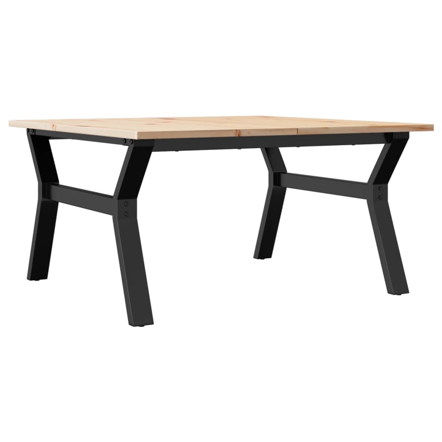 vidaXL Couchtisch Y-Gestell 90x90x45cm Massivholz Kiefer und Gusseisen vidaXL Couchtisch Y-Gestell 90x90x45cm Massivholz Kiefer und Gusseisen von VIDAXL