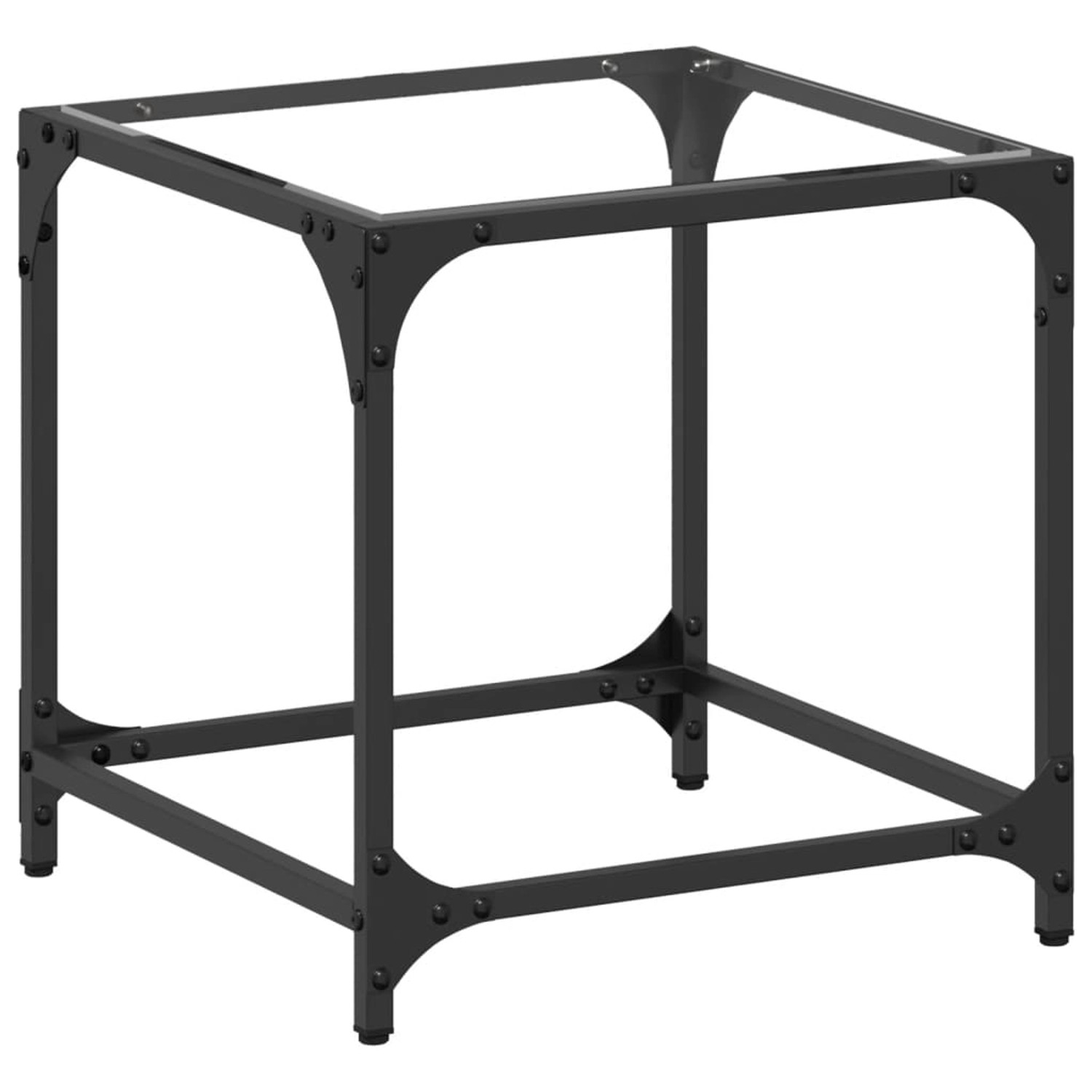 vidaXL Couchtisch mit Glasplatte Transparent 40x40x40 cm Stahl von VIDAXL