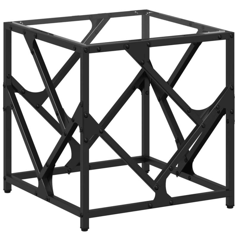 vidaXL Couchtisch mit Glasplatte Transparent 40x40x41 cm Stahl von VIDAXL