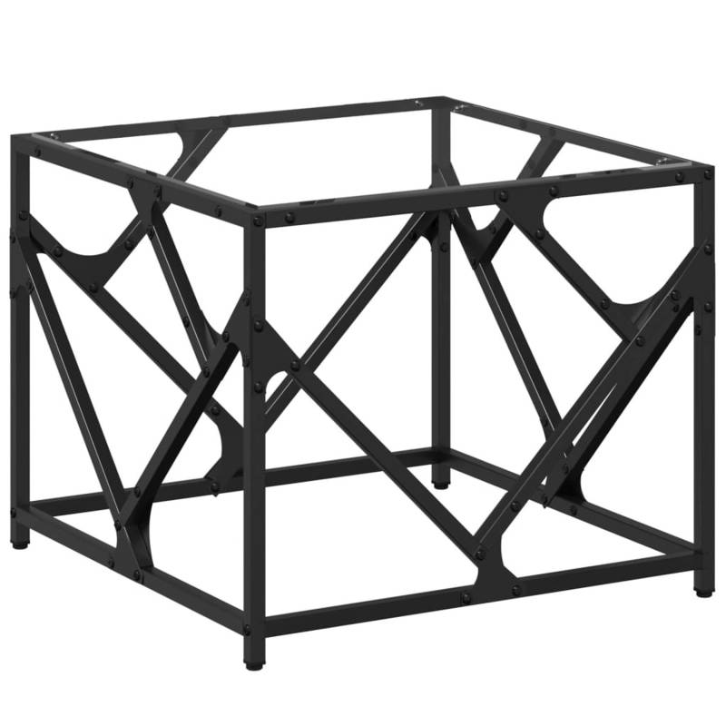 vidaXL Couchtisch mit Glasplatte Transparent 50x50x41 cm Stahl von VIDAXL