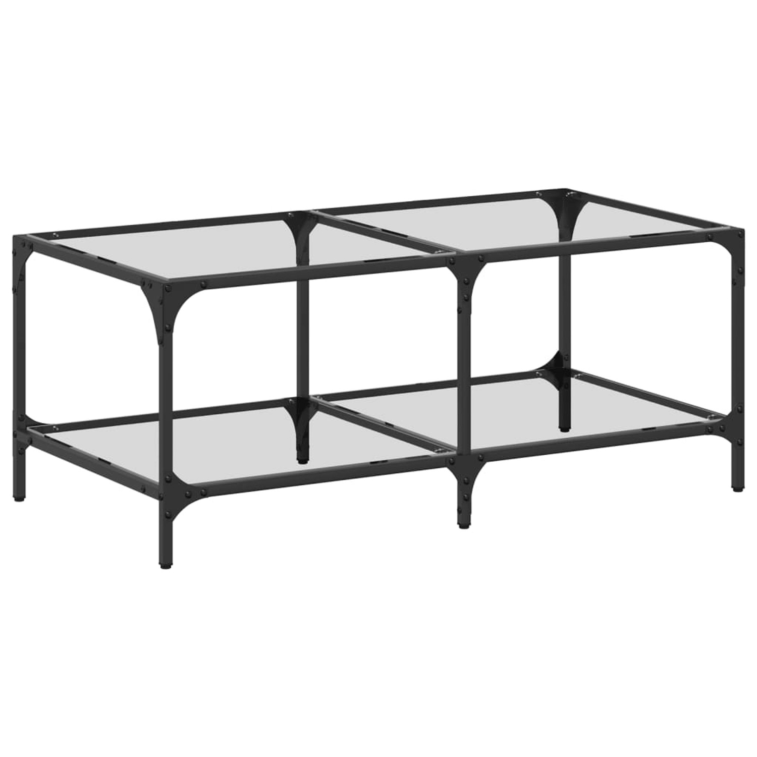 vidaXL Couchtisch mit Glasplatte Transparent 98,5x50x40 cm Stahl 845980 vidaXL Couchtisch mit Glasplatte Transparent 98,5x50x40 cm Stahl 845980 von VIDAXL