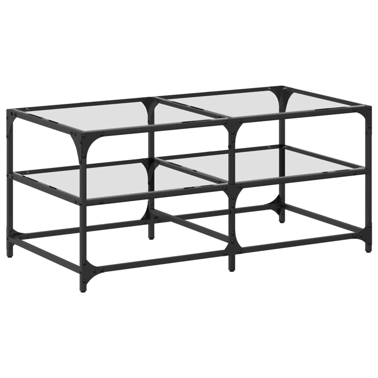 vidaXL Couchtisch mit Glasplatte Transparent 98,5x50x45 cm Stahl 846012 vidaXL Couchtisch mit Glasplatte Transparent 98,5x50x45 cm Stahl 846012 von VIDAXL