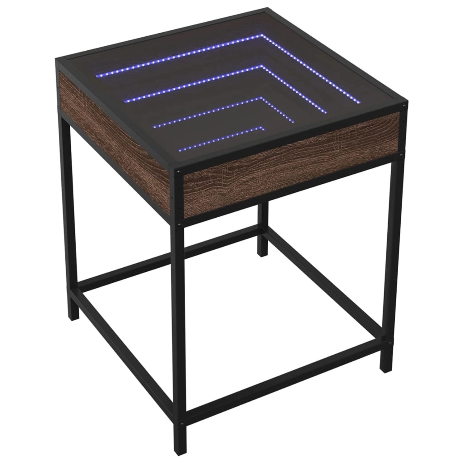 vidaXL Couchtisch mit Infinity-LED Braun Eichen-Optik 40x40x51 cm 847676 von VIDAXL