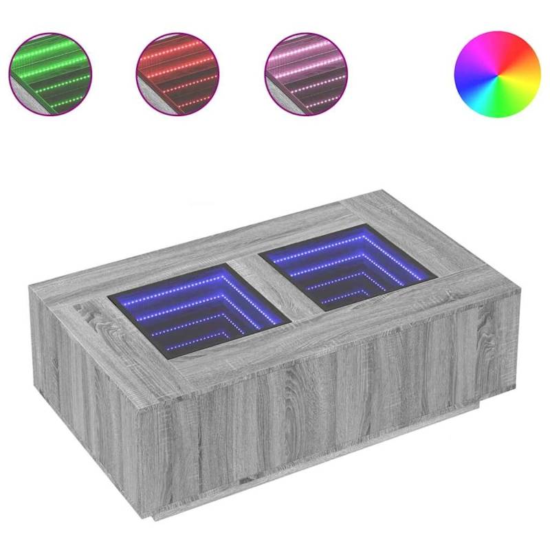 vidaXL Couchtisch mit Infinity-LED Grau Sonoma 116x69x40 cm 3284061 von VIDAXL