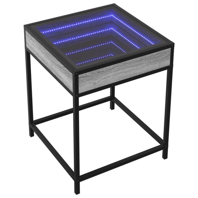 vidaXL Couchtisch mit Infinity-LED Grau Sonoma 40x40x51 cm 847675 von VIDAXL