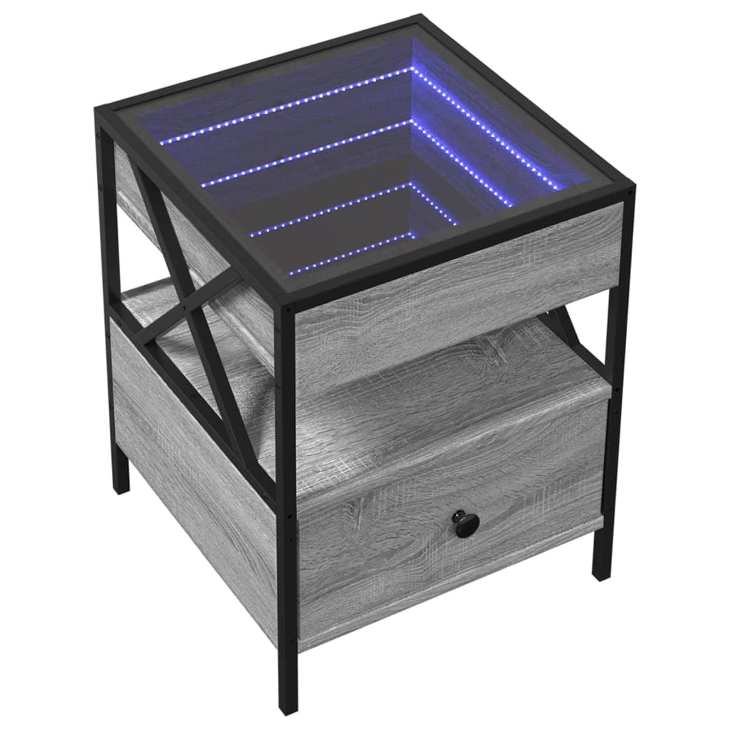 vidaXL Couchtisch mit Infinity-LED Grau Sonoma 40x40x51 cm 847720 vidaXL Couchtisch mit Infinity-LED Grau Sonoma 40x40x51 cm 847720 von VIDAXL