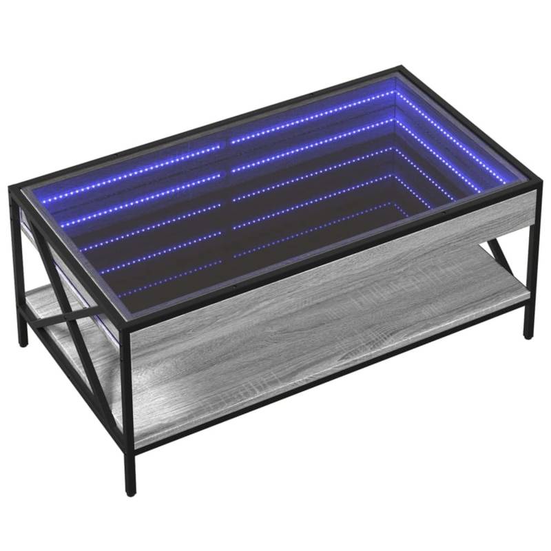 vidaXL Couchtisch mit Infinity-LED Grau Sonoma 90x50x38 cm 847710 von VIDAXL