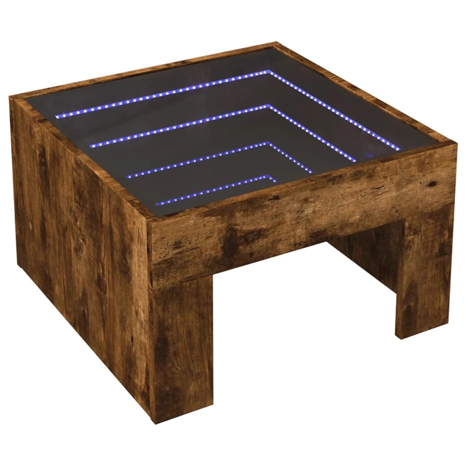 vidaXL Couchtisch mit Infinity-LED Räuchereiche 50x50x30 cm 847606 von VIDAXL