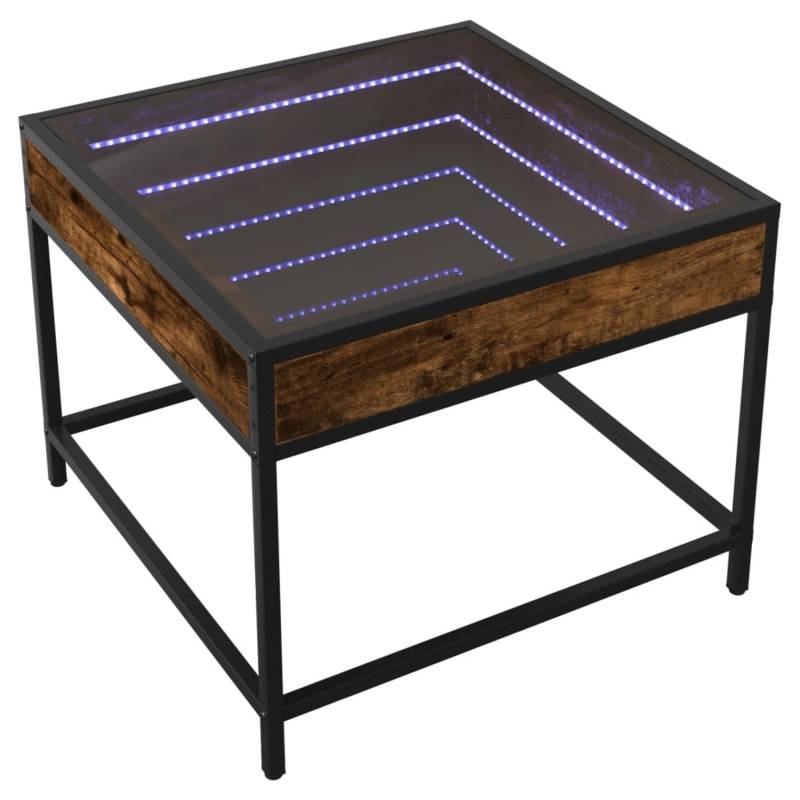 vidaXL Couchtisch mit Infinity-LED Räuchereiche 50x50x41 cm 847679 von VIDAXL