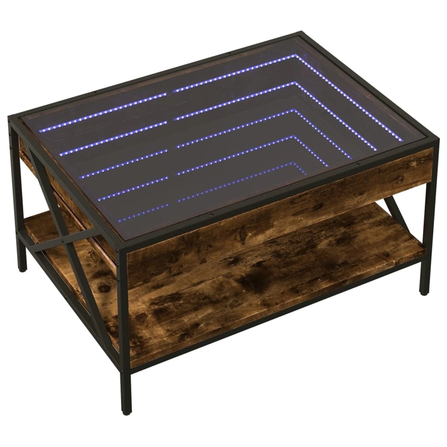 vidaXL Couchtisch mit Infinity-LED Räuchereiche 70x50x38 cm 847704 vidaXL Couchtisch mit Infinity-LED Räuchereiche 70x50x38 cm 847704 von VIDAXL