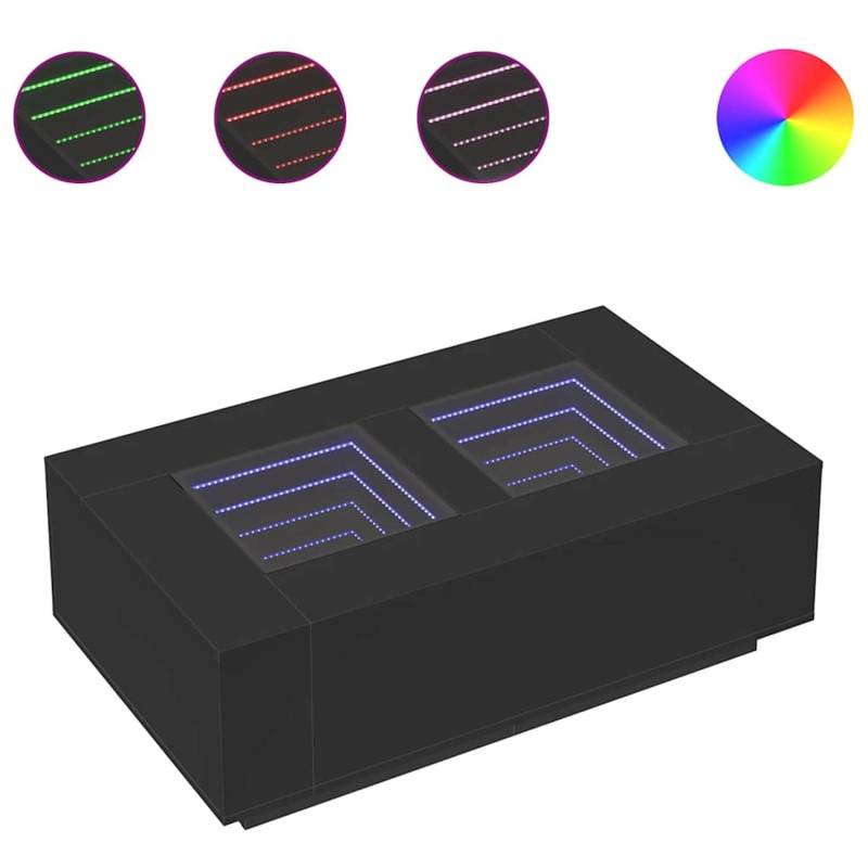 vidaXL Couchtisch mit Infinity-LED Schwarz 116x69x40 cm 3284057 von VIDAXL