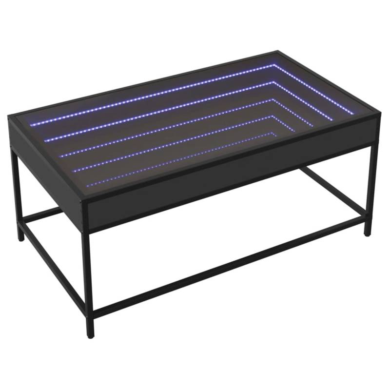 vidaXL Couchtisch mit Infinity-LED Schwarz 90x50x41 cm 847687 von VIDAXL